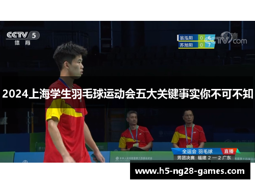 2024上海学生羽毛球运动会五大关键事实你不可不知